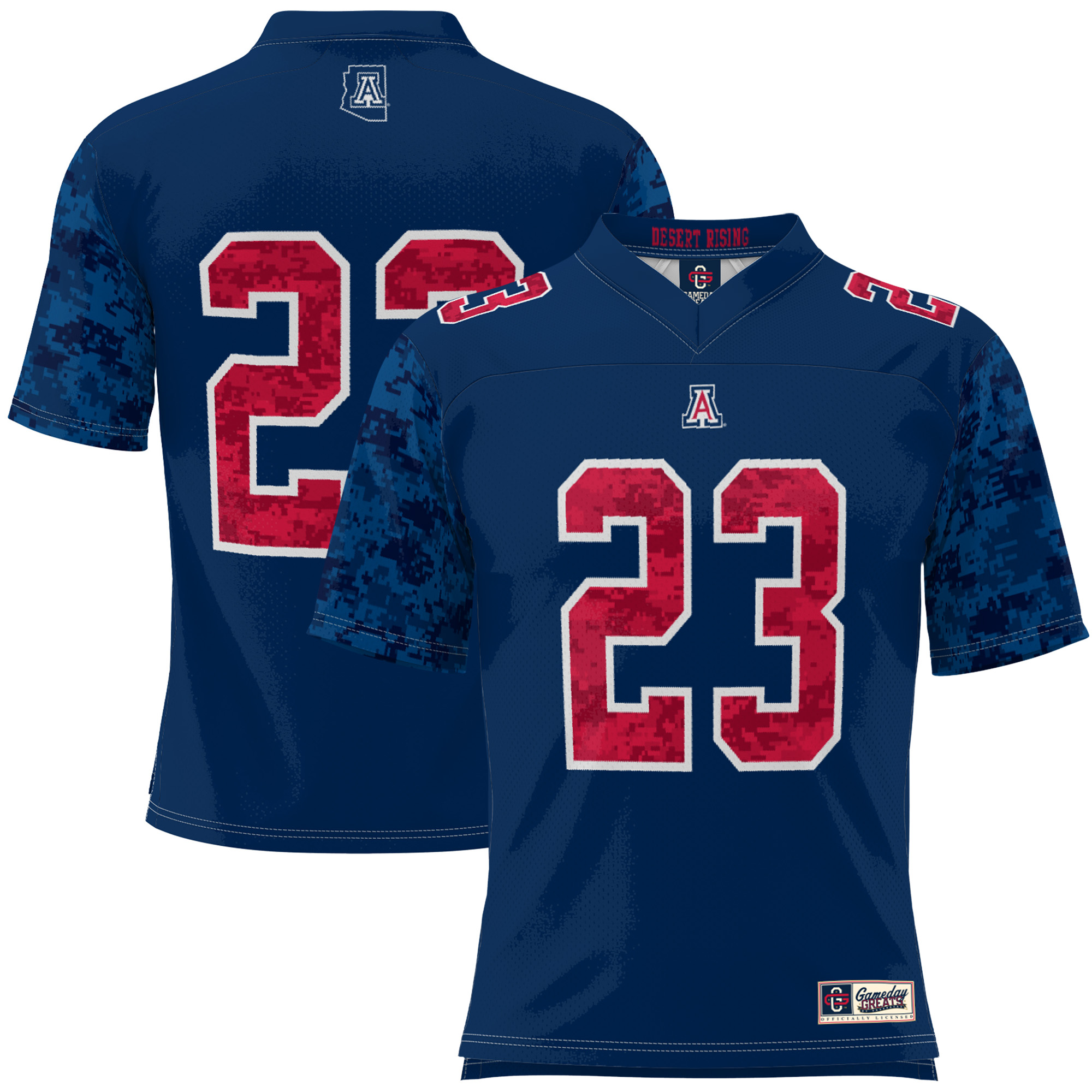 Men's GameDay Greats #23 Navy Arizona Wildcats Military Appreciation Football Jersey