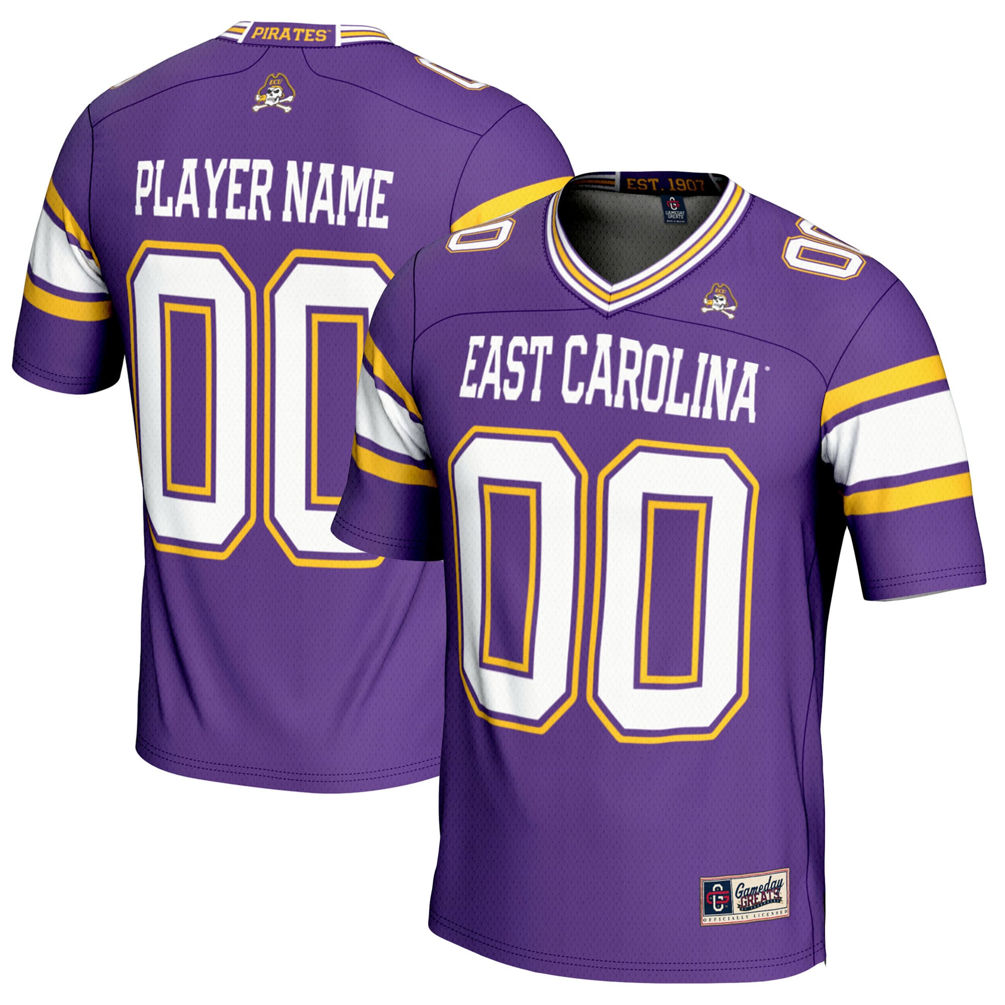 Youth GameDay Greats  Purple ECU Pirates NIL Pick-A-Player Football Jersey