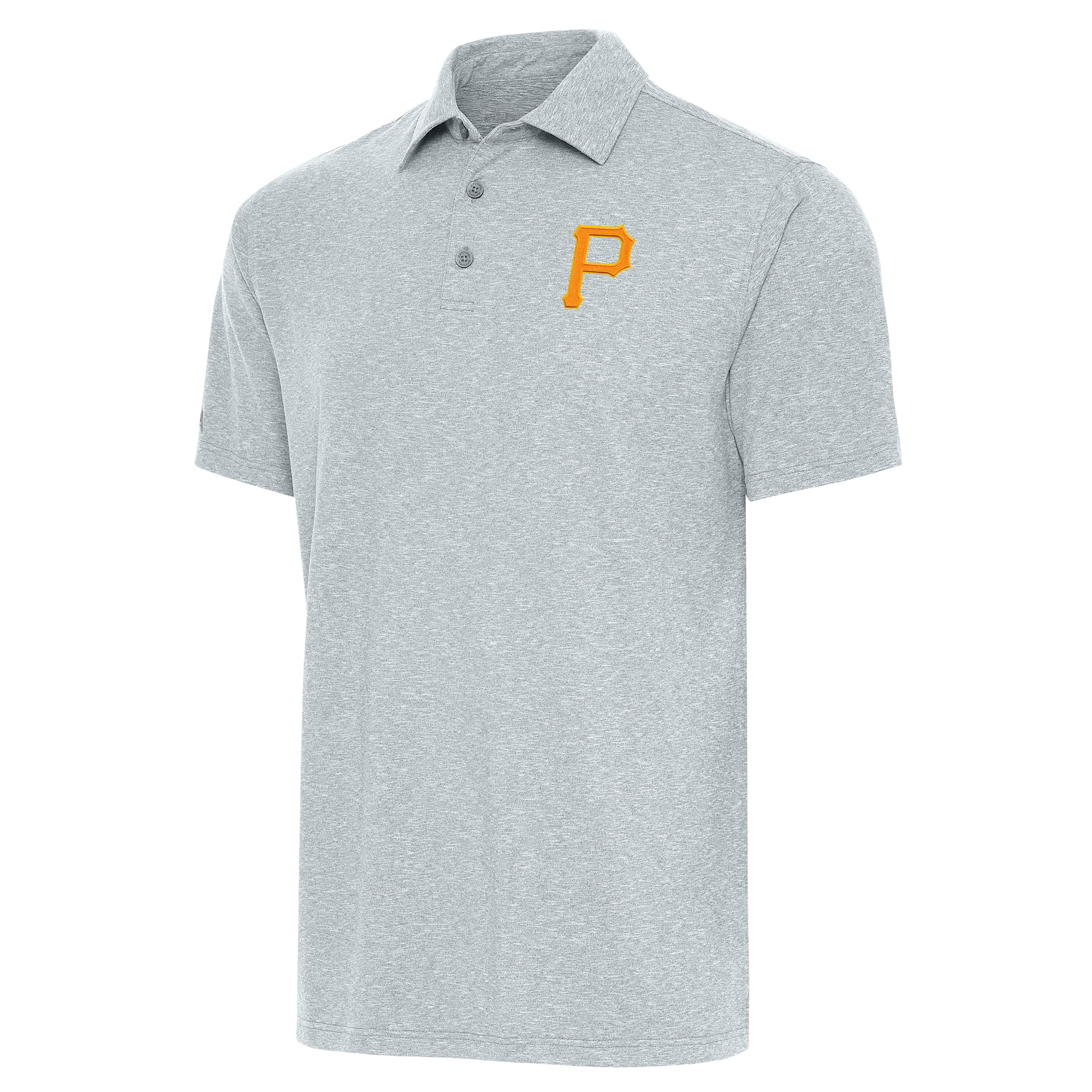 Men’s Antigua Heather Gray Pittsburgh Pirates Par Polo Men’s Antigua Heather Gray Pittsburgh Pirates Par Polo