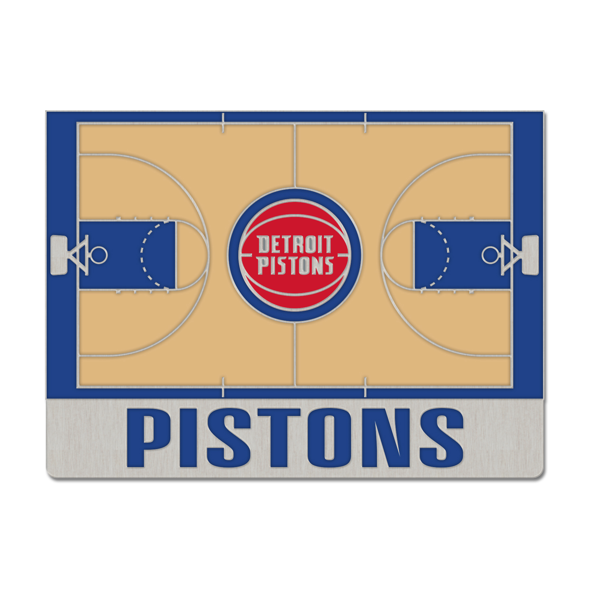WinCraft Detroit Pistons Court Collector Pin