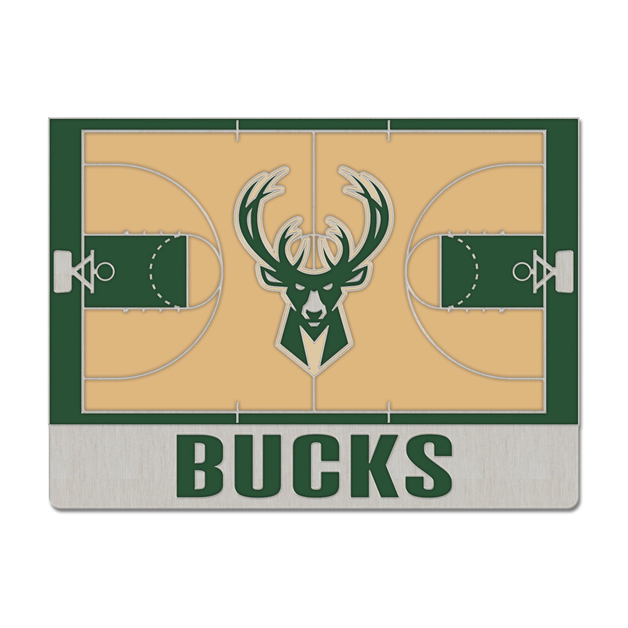 WinCraft Milwaukee Bucks Court Collector Pin