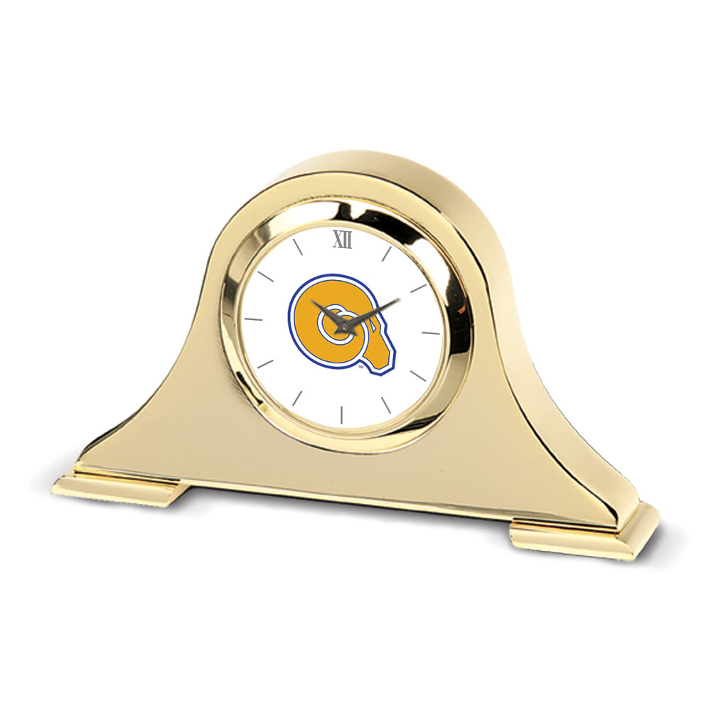 Gold Albany State Golden Rams Napoleon Desk Clock