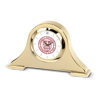 Gold Cornell Big Red Napoleon Desk Clock