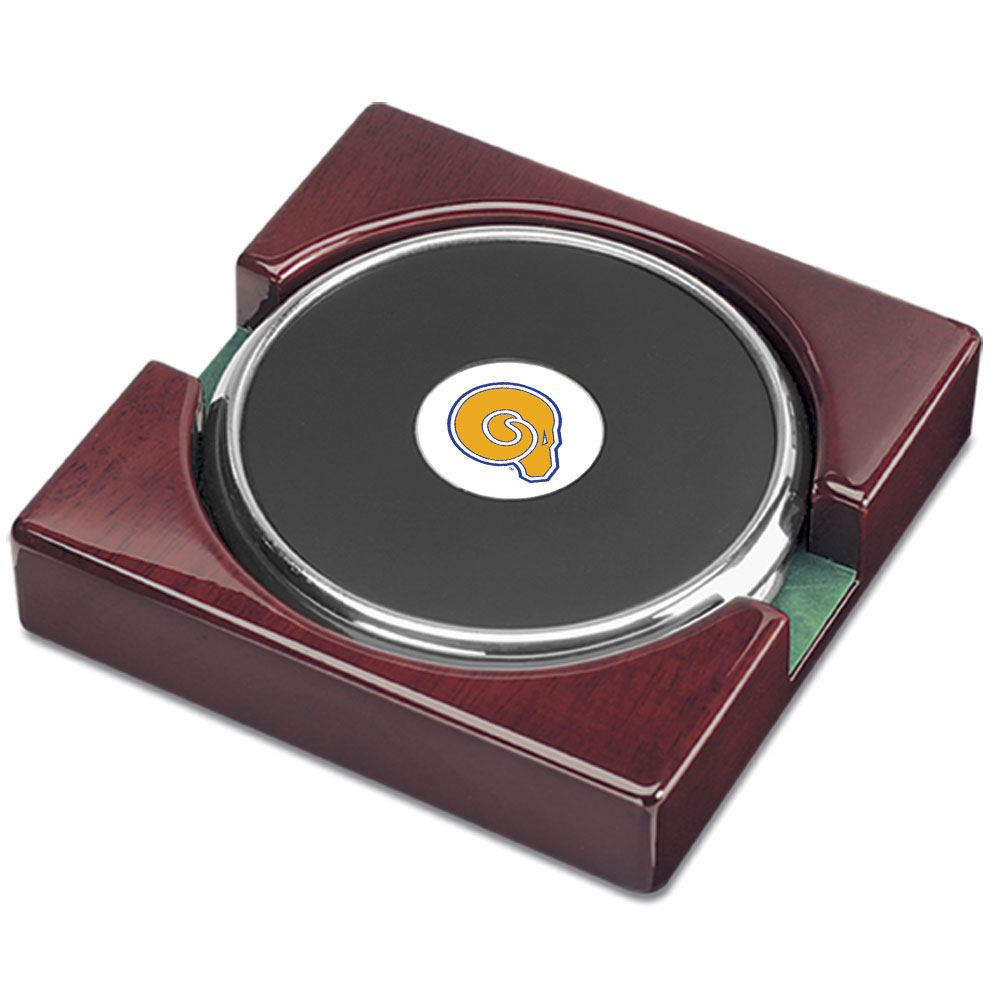 Silver Albany State Golden Rams Two-Piece Coaster Set