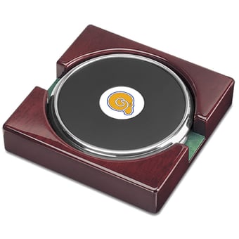 Silver Albany State Golden Rams Two-Piece Coaster Set