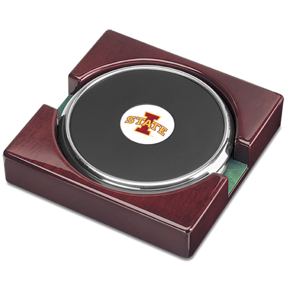 Silver Iowa State Cyclones Two-Piece Coaster Set