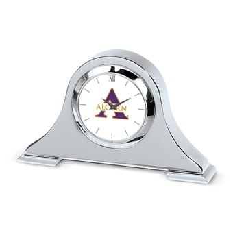 Silver Alcorn State Braves Napoleon Desk Clock