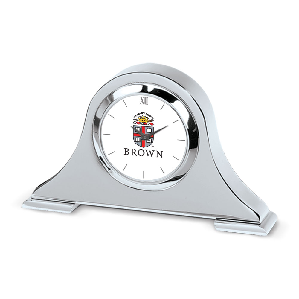 Silver Brown Bears Napoleon Desk Clock