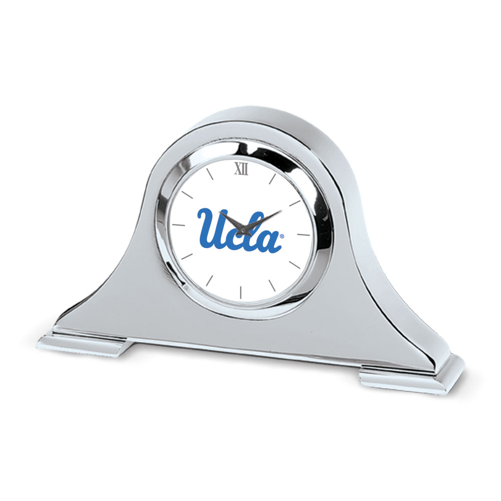 Silver UCLA Bruins Napoleon Desk Clock