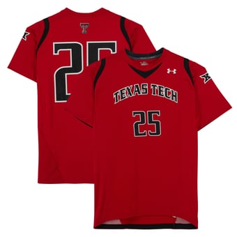 Texas Tech Red Raiders Team-Issued #25 Red Jersey from the Athletics Program