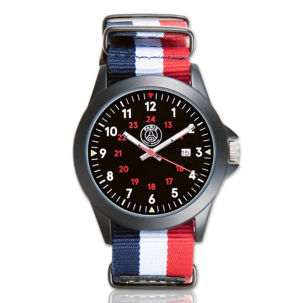 Montre PSG et Bracelet Tissu