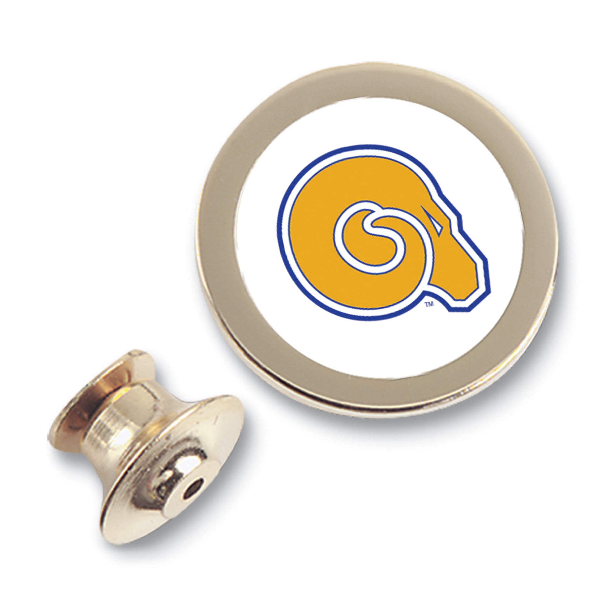Gold Albany State Golden Rams Lapel Pin