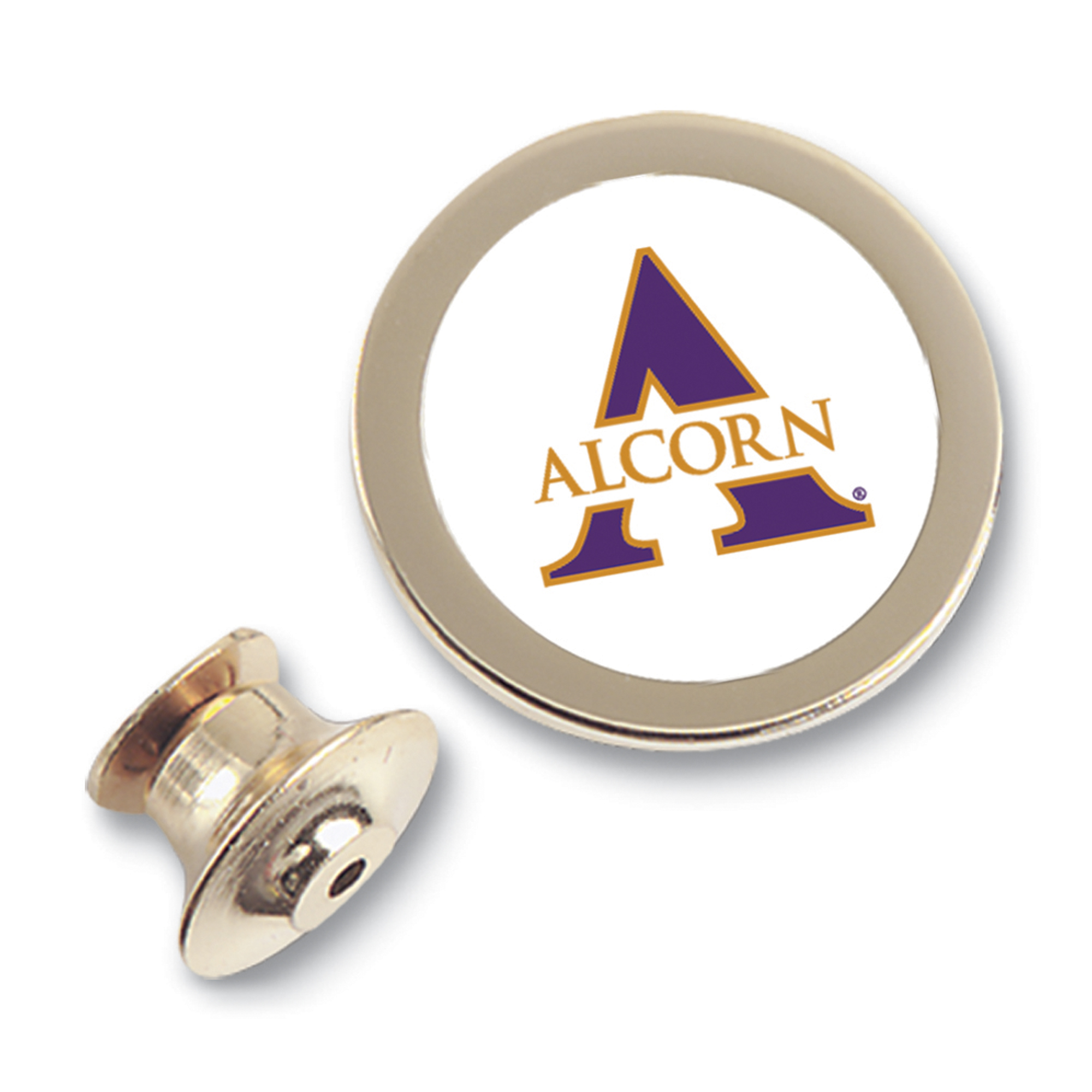 Gold Alcorn State Braves Lapel Pin