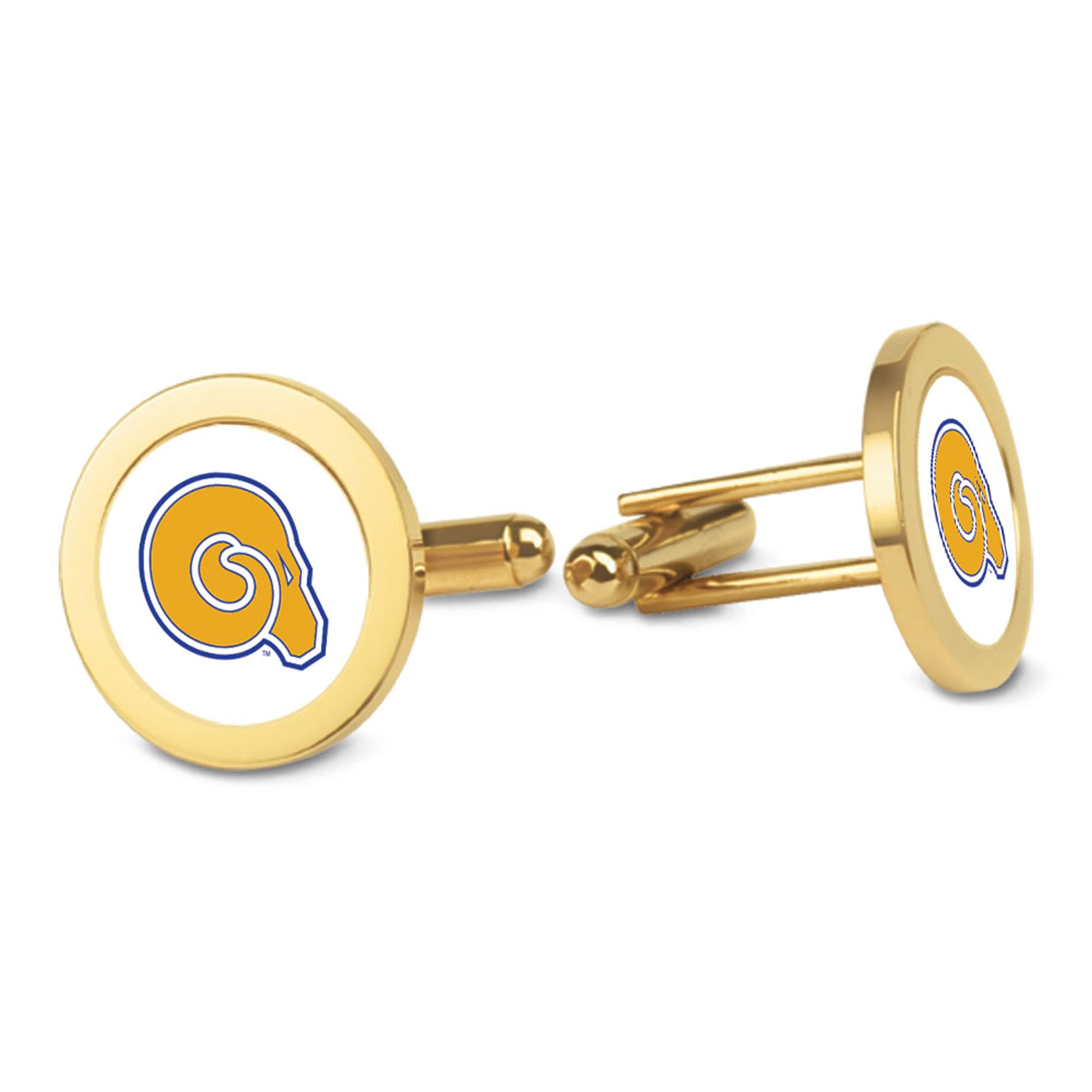 Gold Albany State Golden Rams Cufflinks