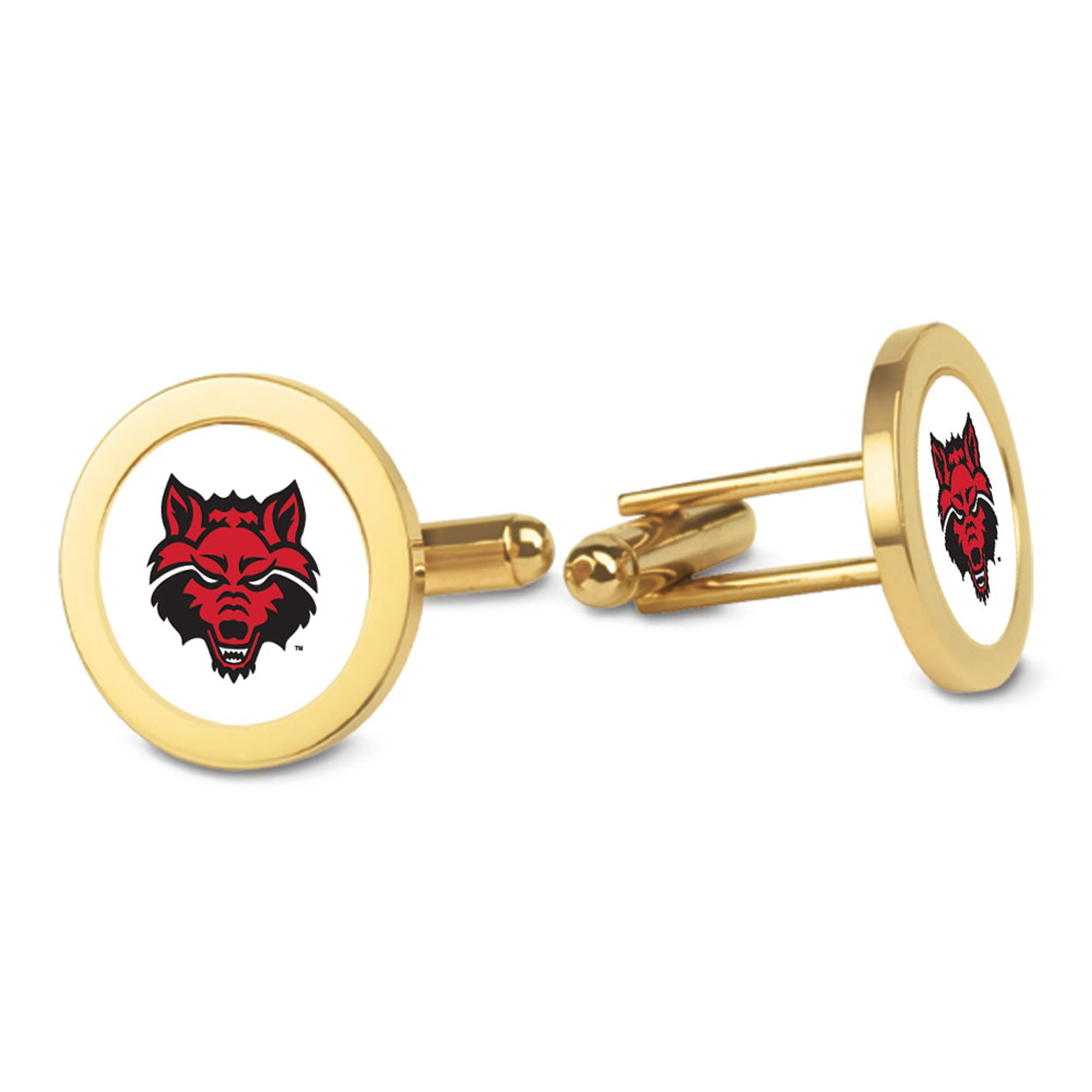Gold Arkansas State Red Wolves Cufflinks