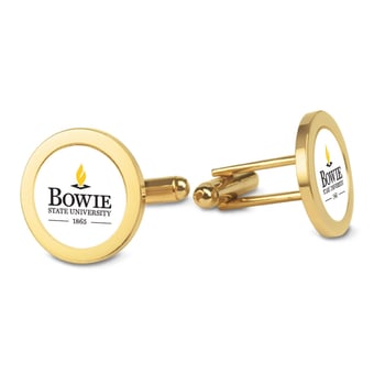 Gold Bowie State Bulldogs Cufflinks