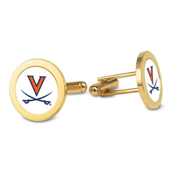 Gold Virginia Cavaliers Cufflinks