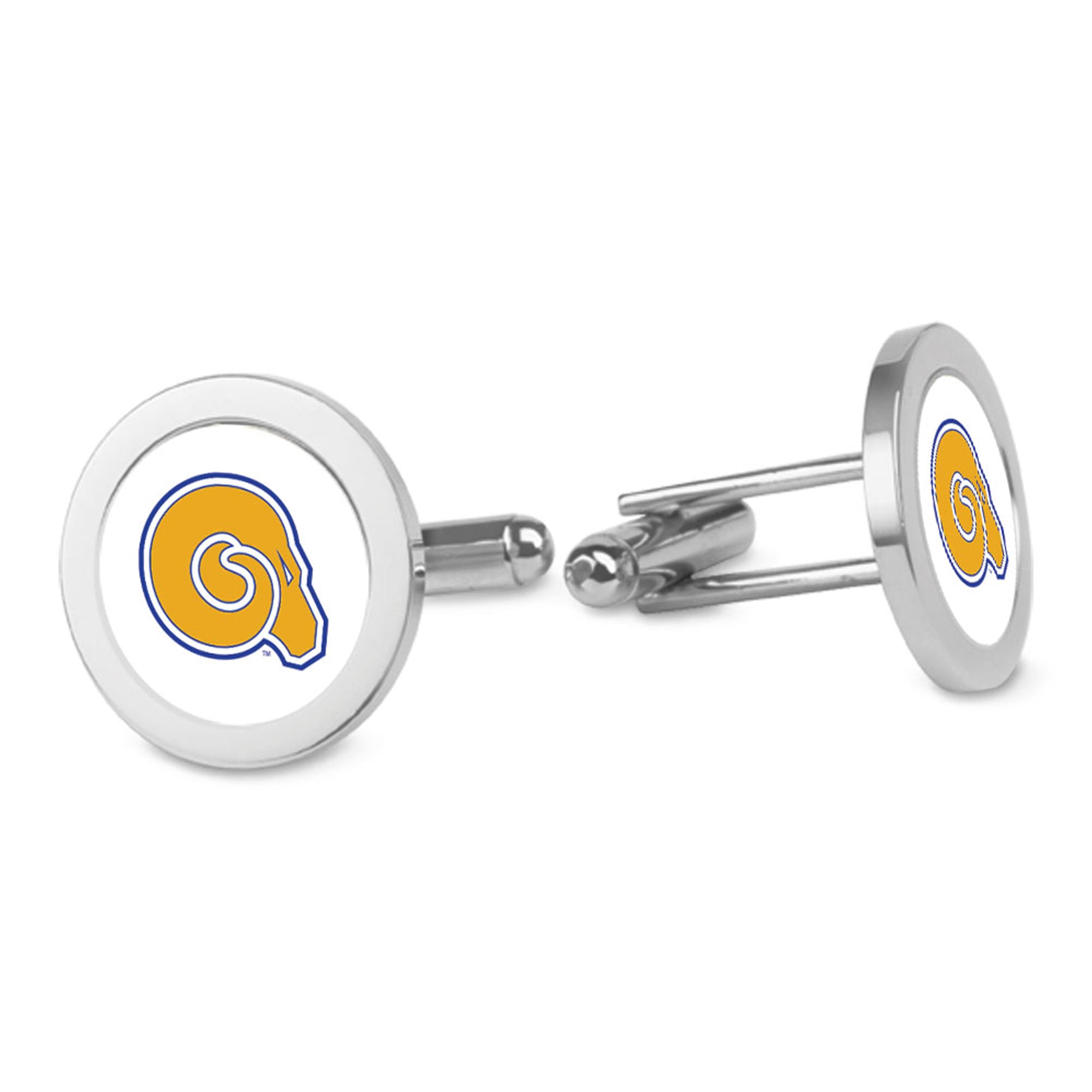 Silver Albany State Golden Rams Cufflinks
