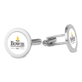 Silver Bowie State Bulldogs Cufflinks