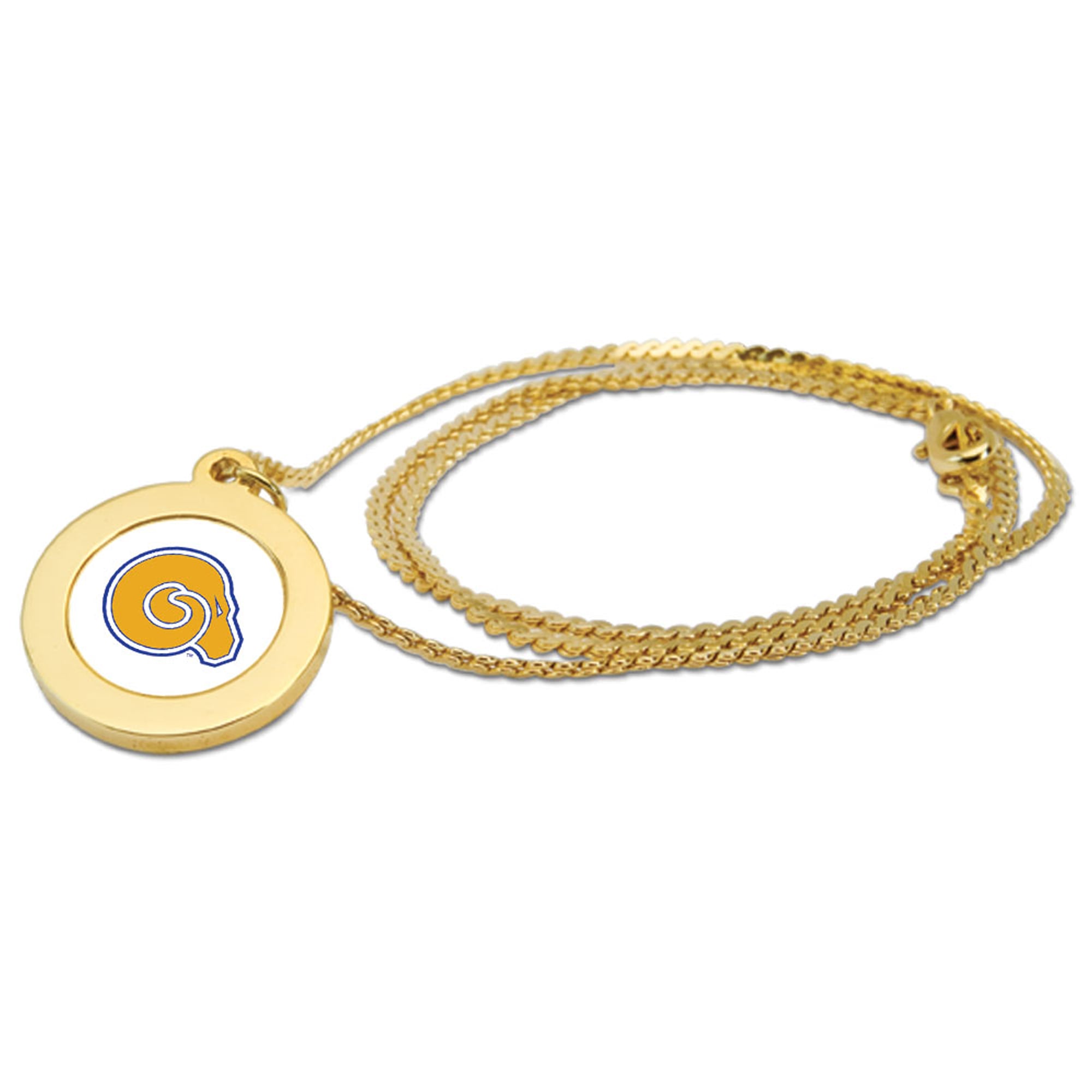 Gold Albany State Golden Rams Pendant Necklace