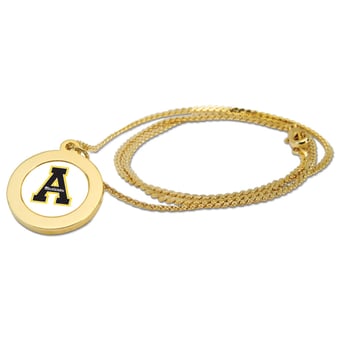 Gold Appalachian State Mountaineers Pendant Necklace