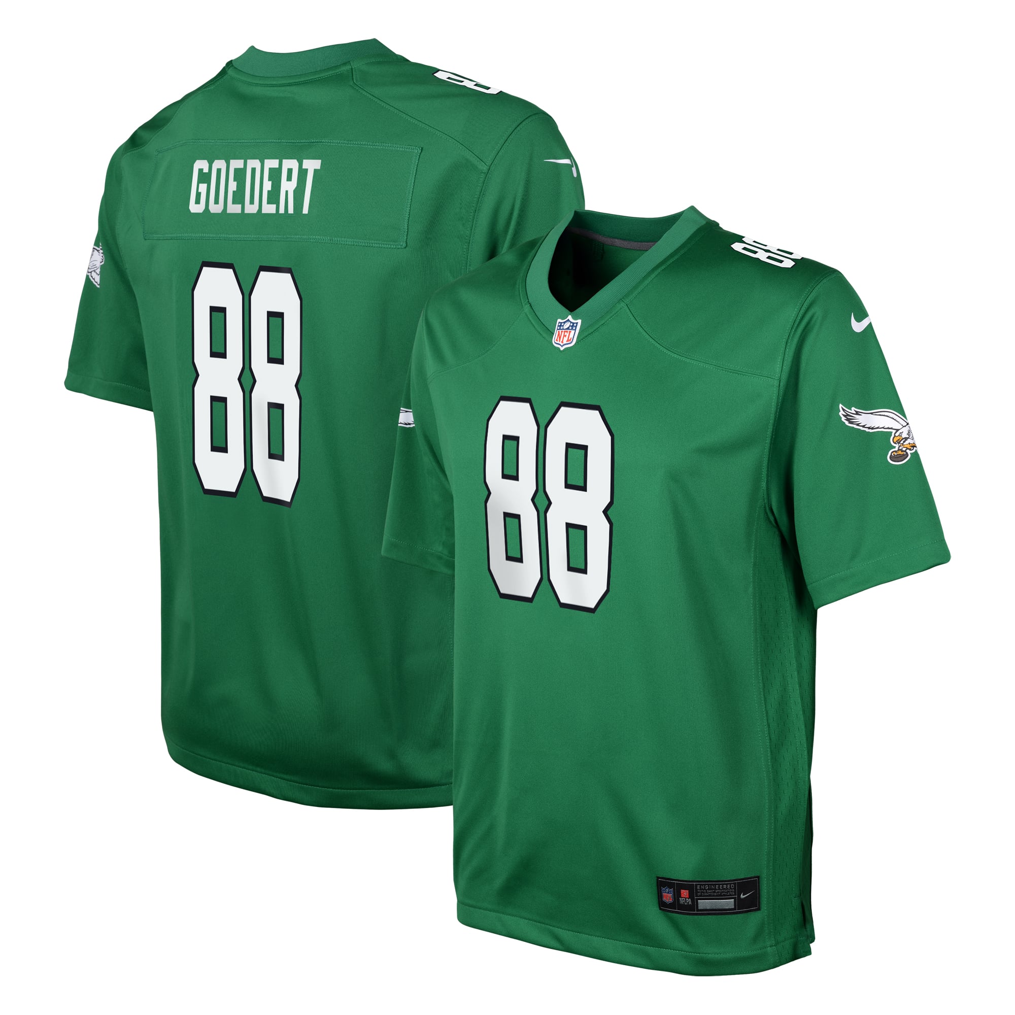 Camiseta Nike Game de la 3ª equipación del Philadelphia Eagles - Verde Kelly - Dallas Goedert - Jovenes