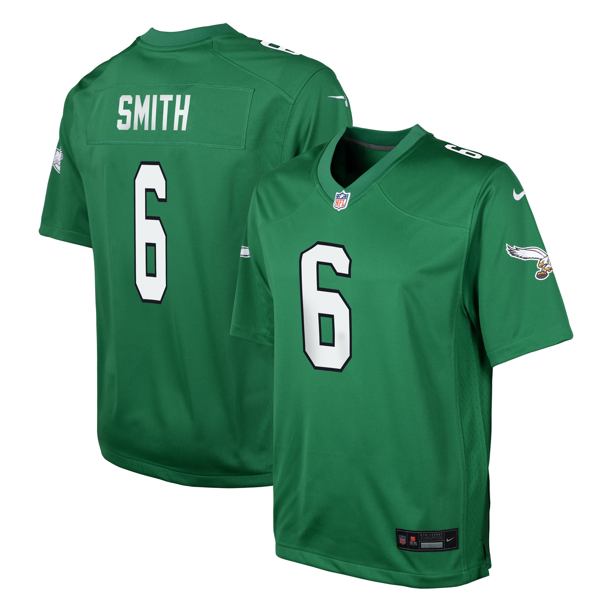Camiseta Nike Game de la 3ª equipación del Philadelphia Eagles - Verde Kelly - DeVonta Smith - Jovenes
