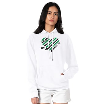 Women's G-III 4Her by Carl Banks  White Dallas Stars Heart Pullover Hoodie