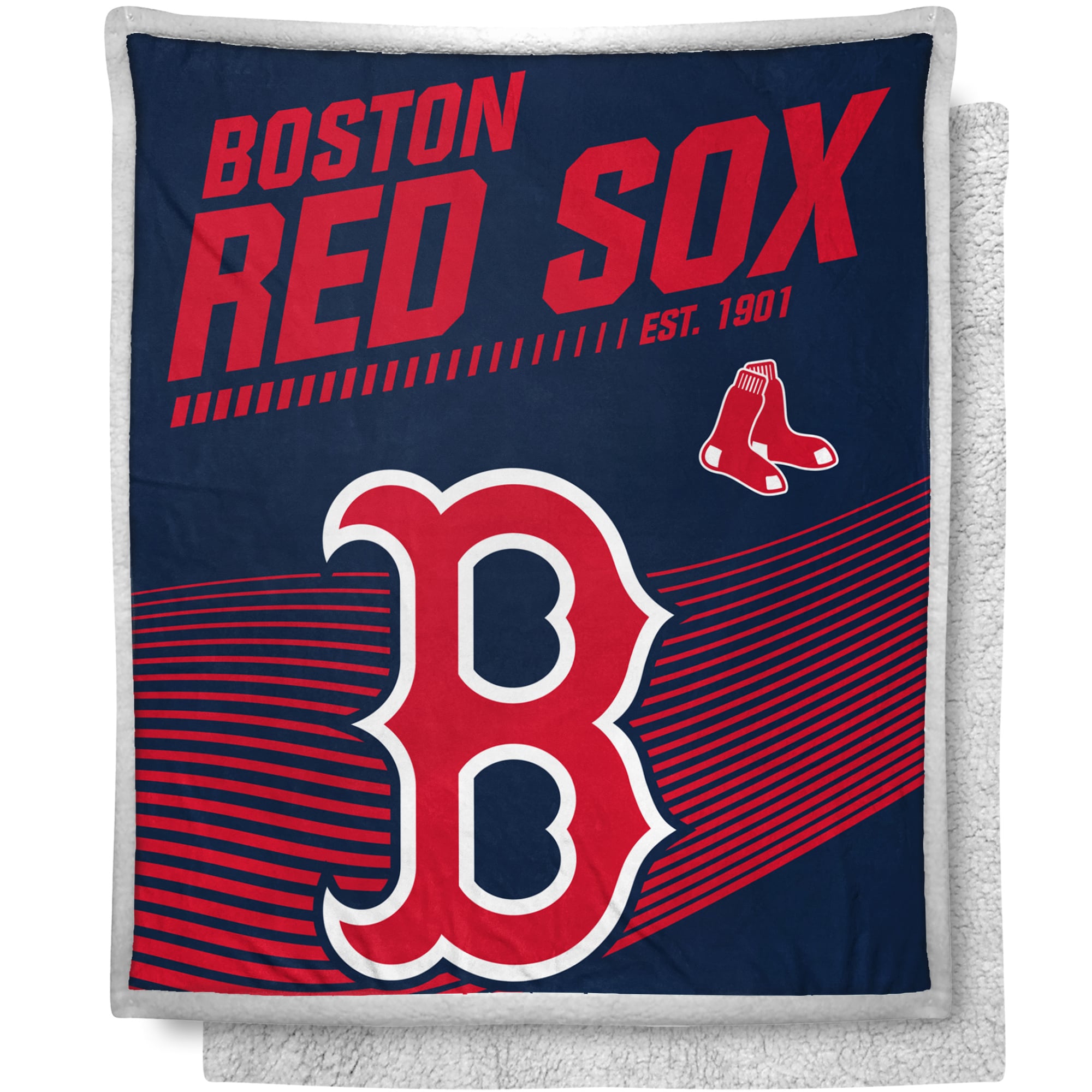 The Northwest Group  Boston Red Sox 50" x 60" New School Mink Sherpa Throw Blanket