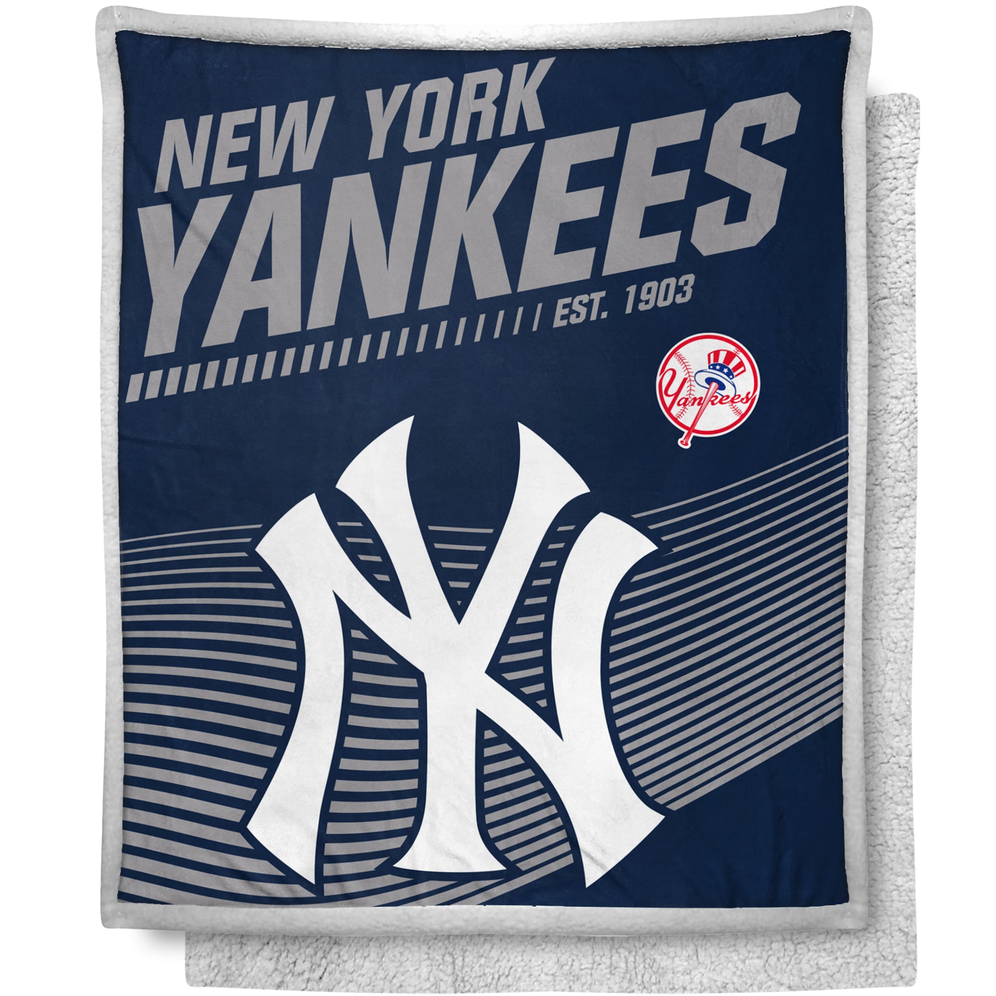 The Northwest Group  New York Yankees 50" x 60" New School Mink Sherpa Throw Blanket