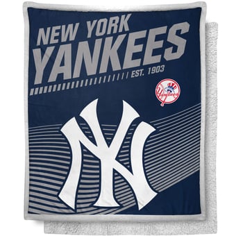 The Northwest Group  New York Yankees 50" x 60" New School Mink Sherpa Throw Blanket