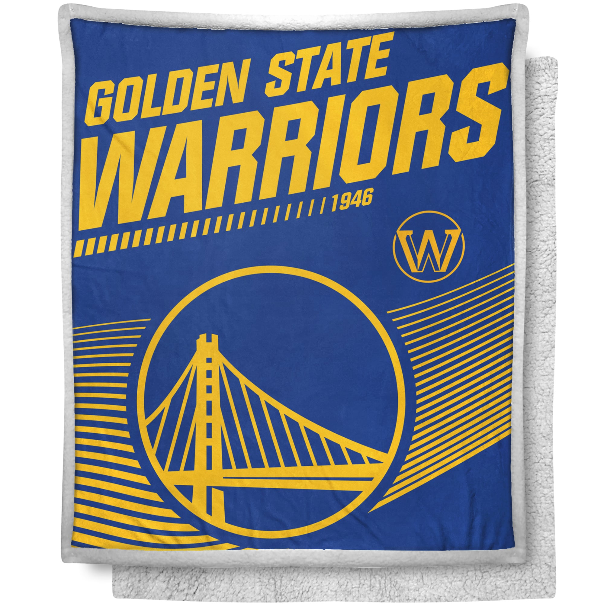 The Northwest Group  Golden State Warriors 50" x 60" New School Mink Sherpa Throw Blanket