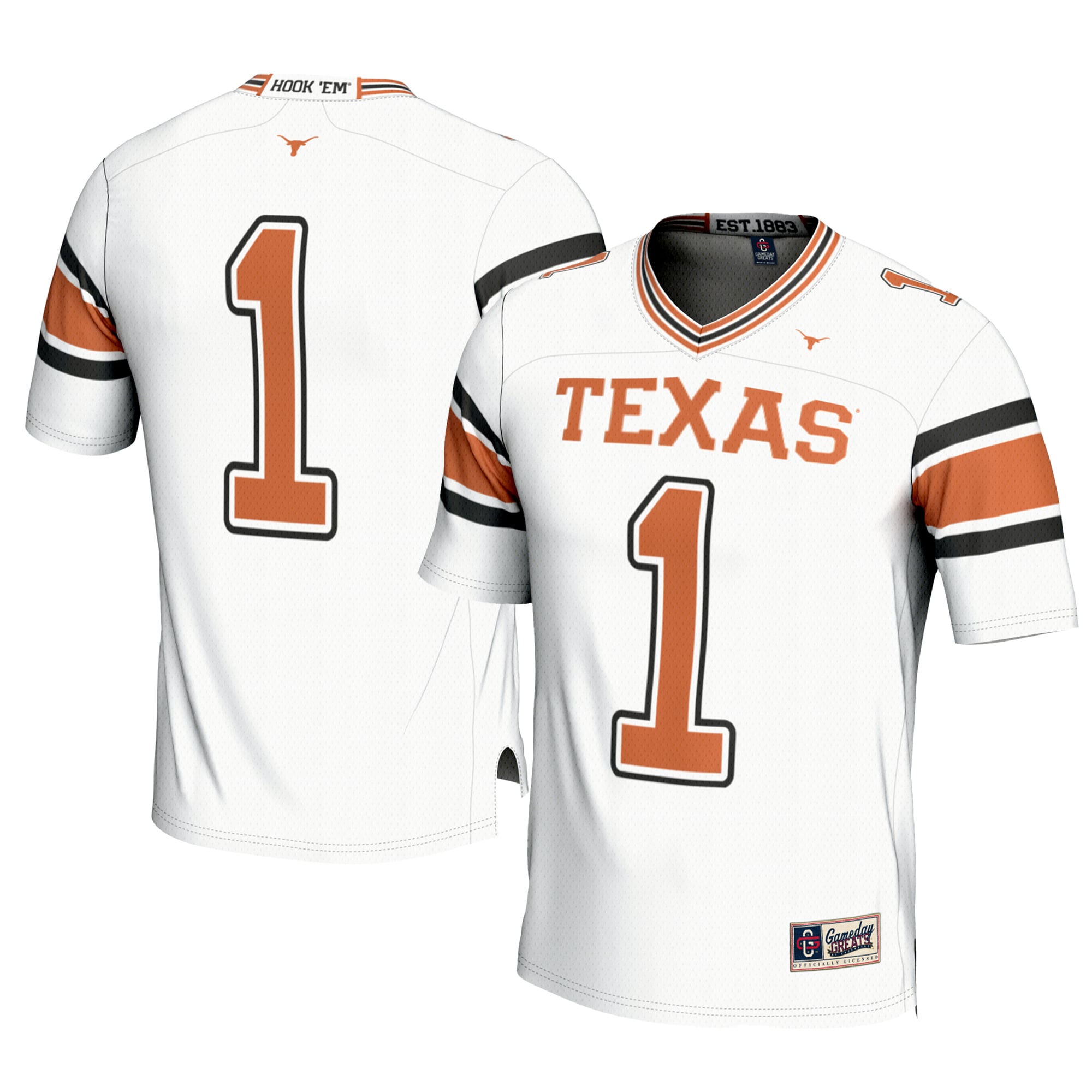 Youth GameDay Greats #1 White Texas Longhorns Football Jersey