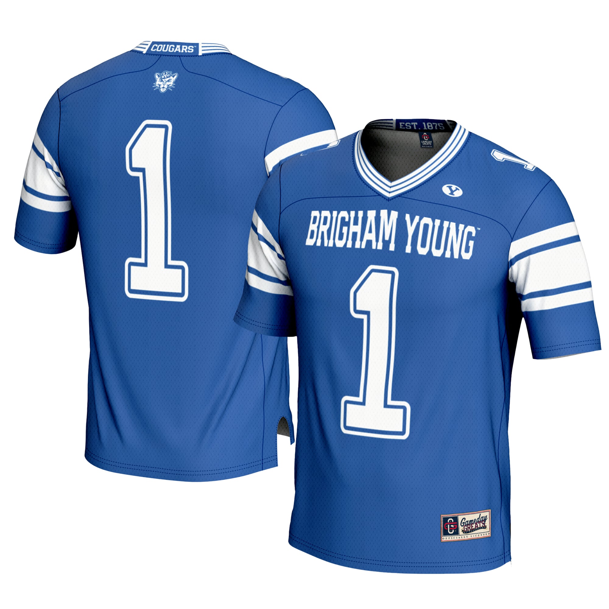 Men's GameDay Greats #1 Royal BYU Cougars Football Jersey
