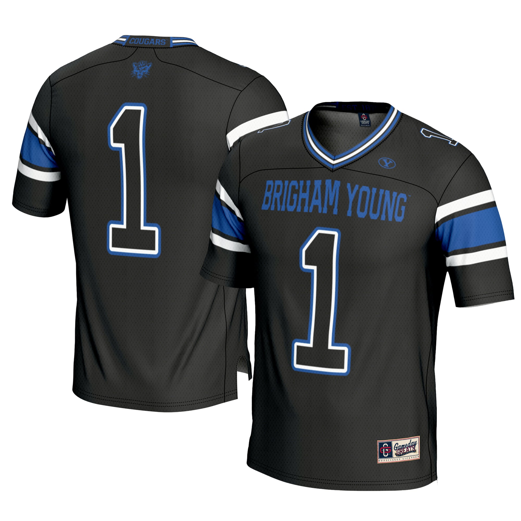 Men's GameDay Greats #1 Black BYU Cougars Football Jersey