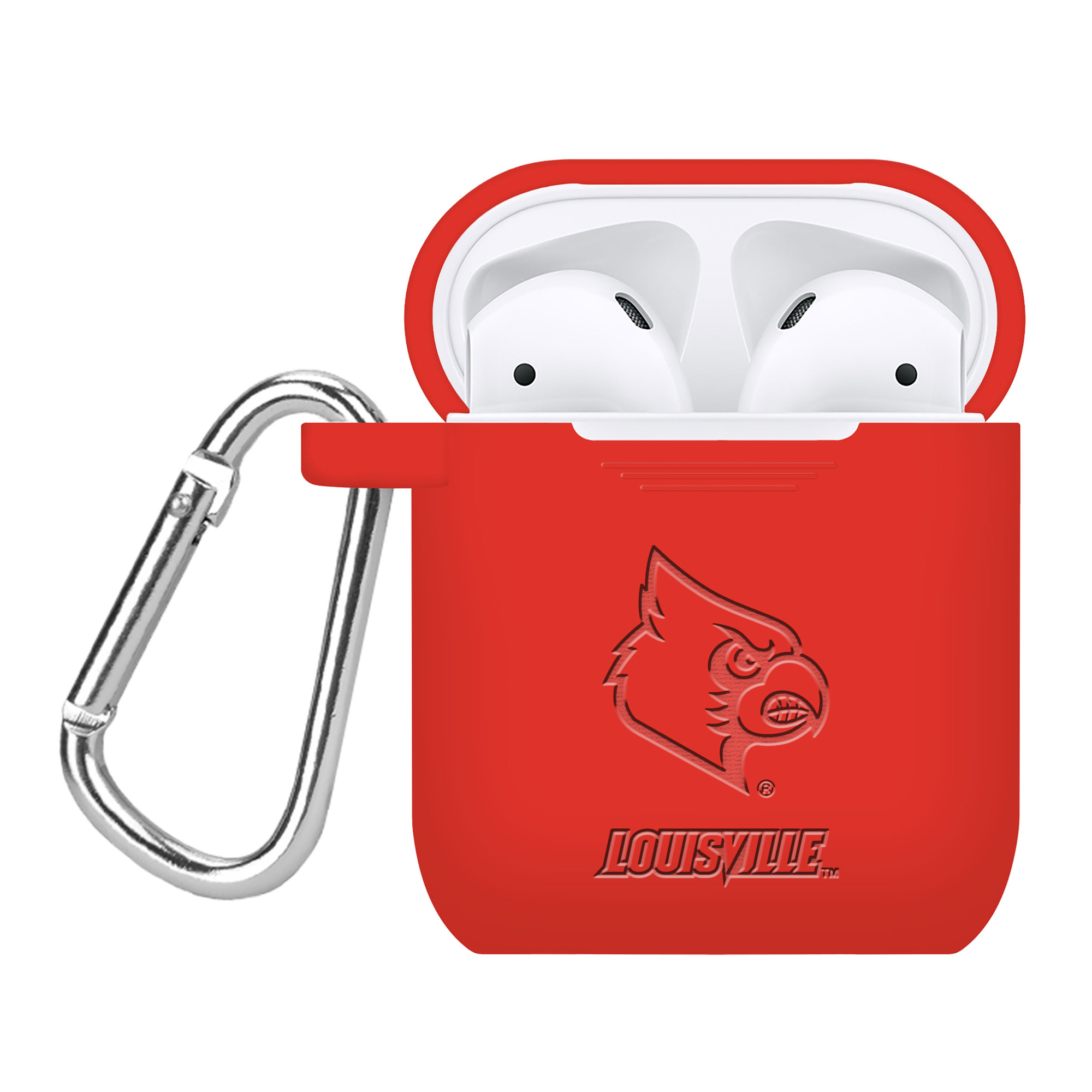 Louisville Cardinals Debossed Silicone AirPods Case Cover