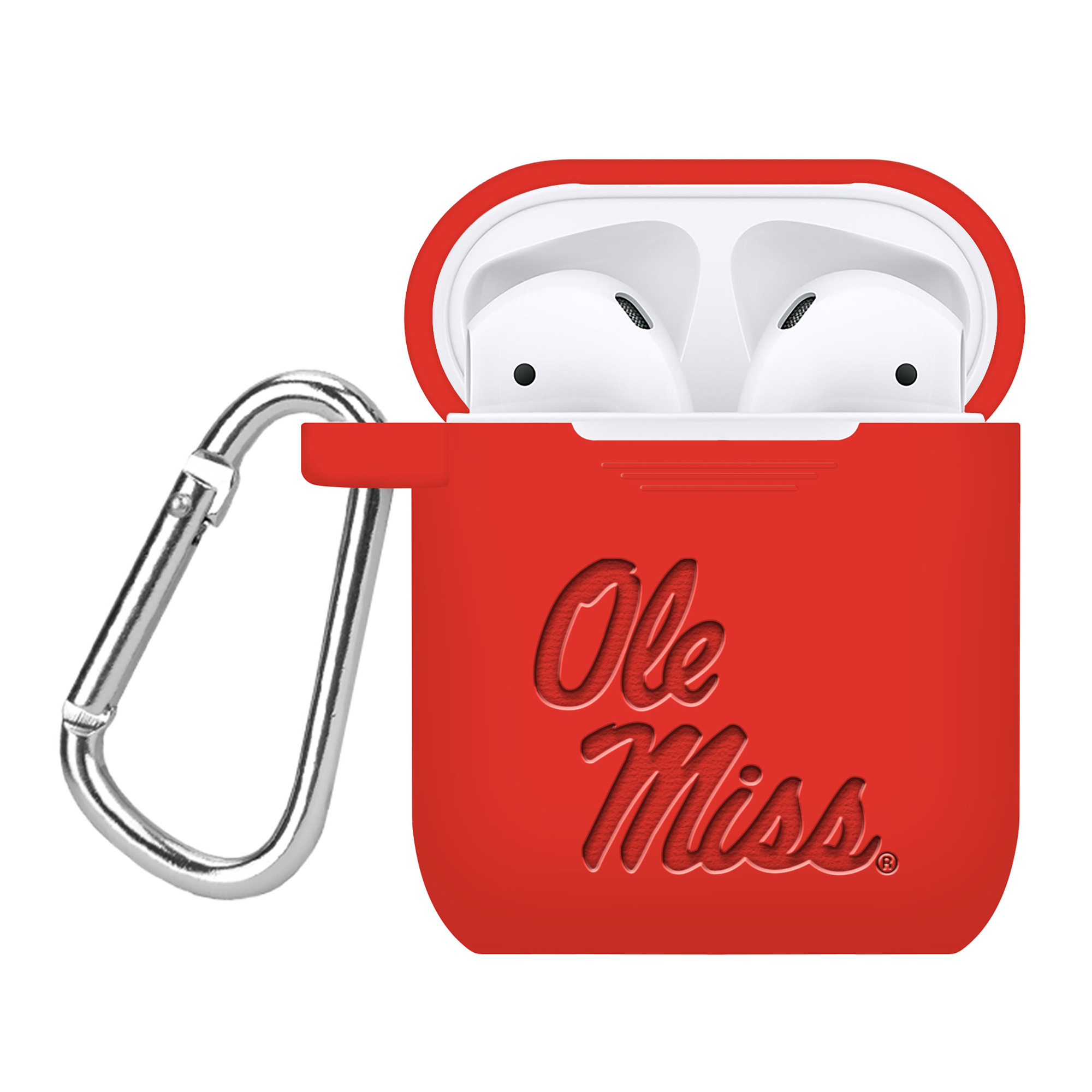 Ole Miss Rebels Debossed Silicone AirPods Case Cover