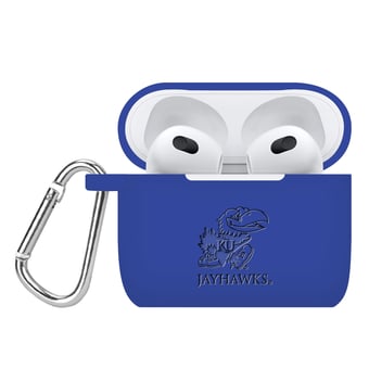 Kansas Jayhawks Debossed Silicone AirPods Gen Three Case Cover