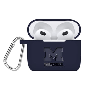 Michigan Wolverines Debossed Silicone AirPods Gen Three Case Cover