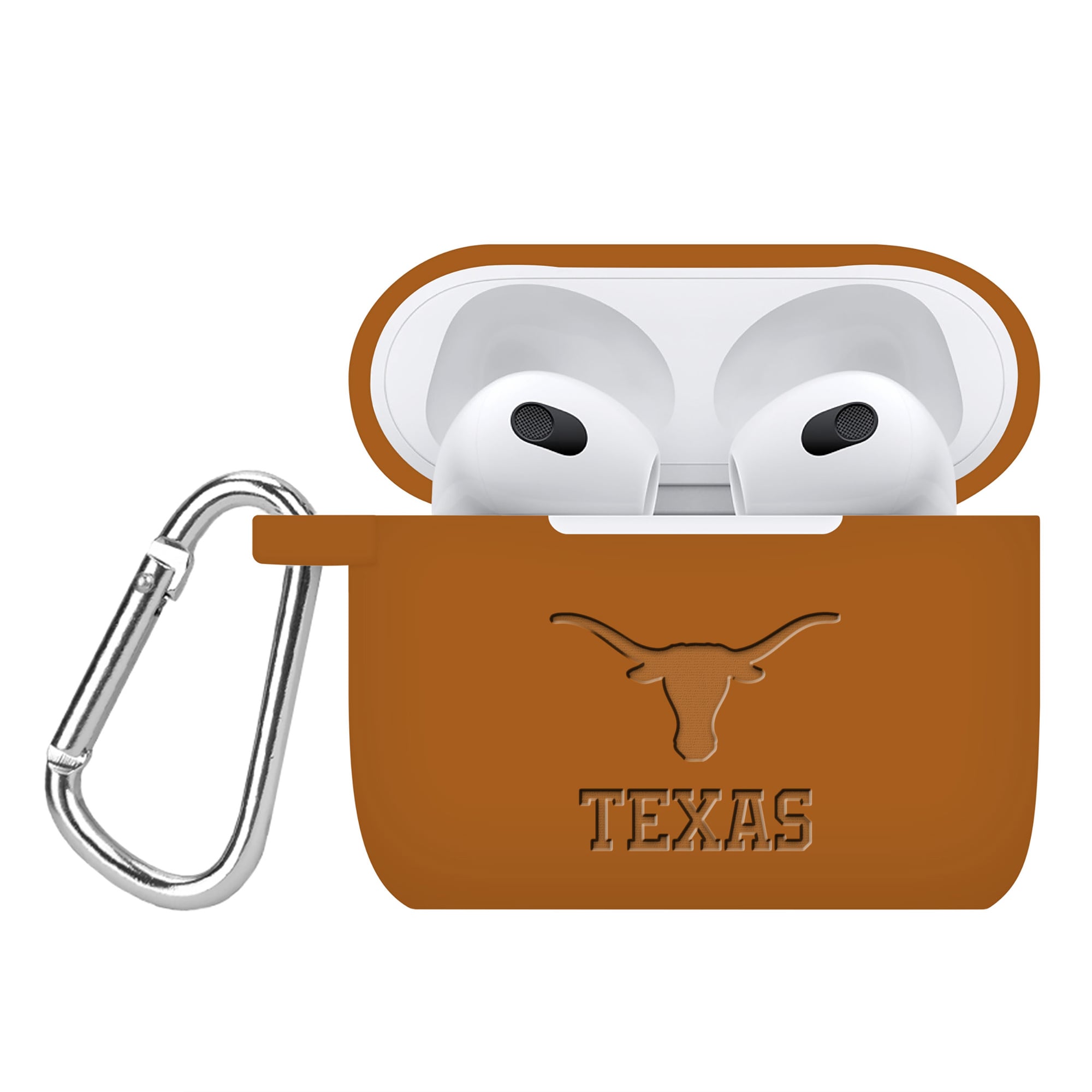 Texas Longhorns Debossed Silicone AirPods Gen Three Case Cover