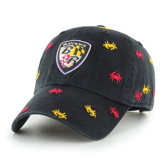 Unisex '47 Black Baltimore Ravens Confetti Clean Up Adjustable Hat