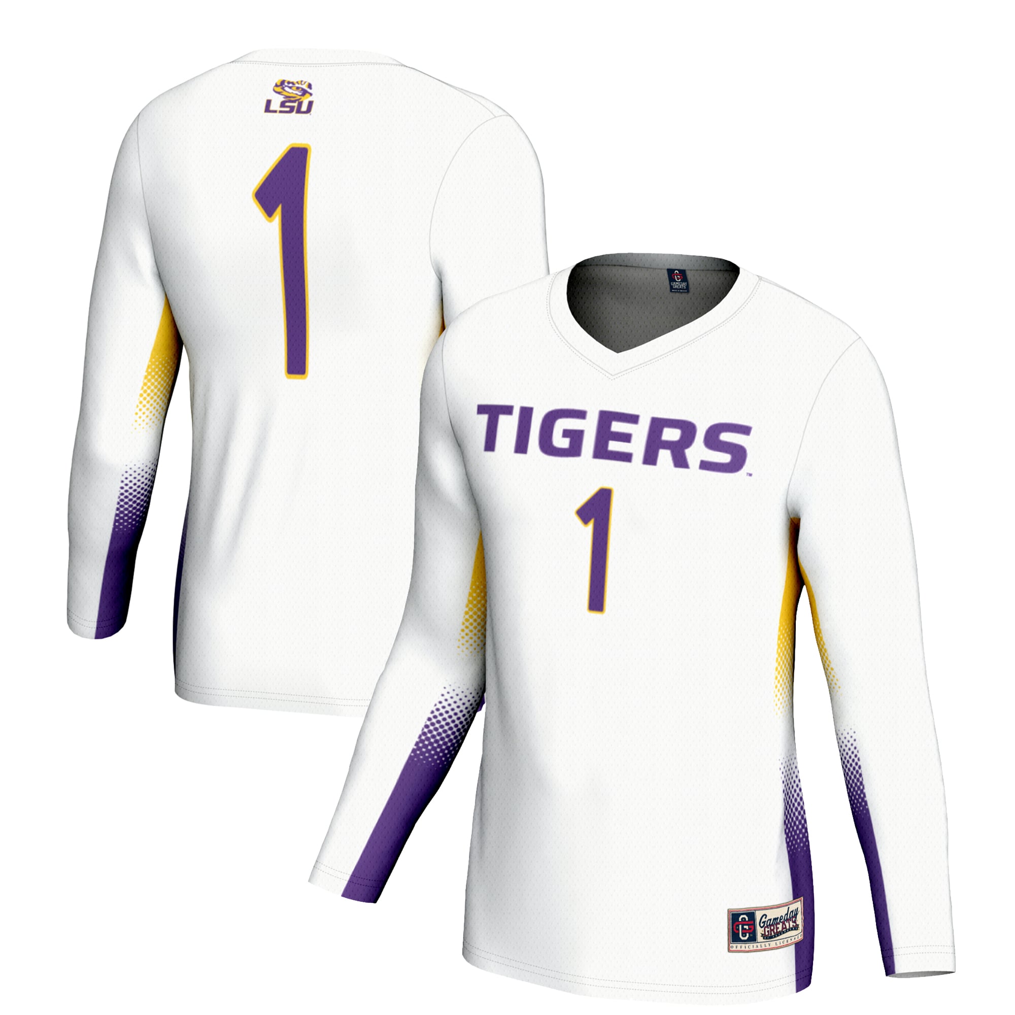 Youth GameDay Greats #1 White LSU Tigers Lightweight Women's Volleyball Jersey