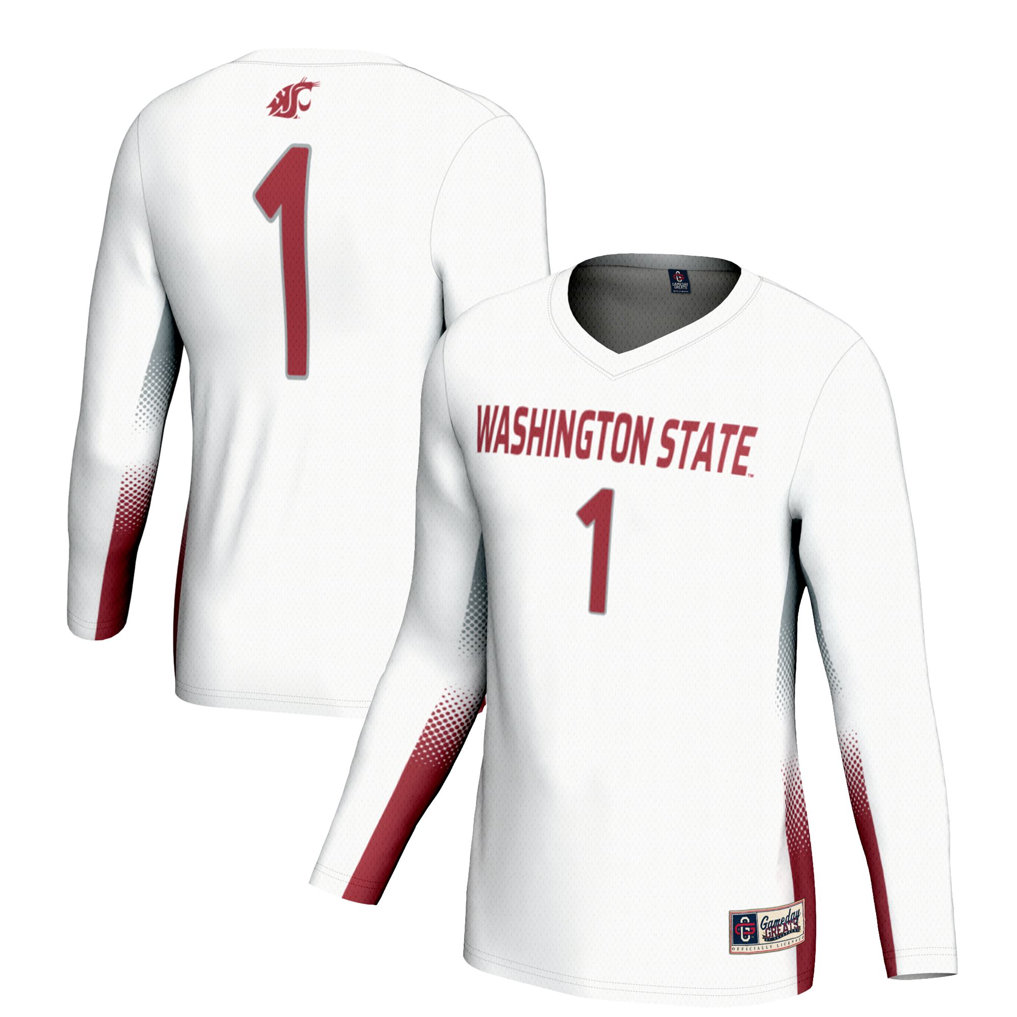 Unisex GameDay Greats #1 White Washington State Cougars Lightweight Volleyball Jersey Unisex GameDay Greats #1 White Washington State Cougars Lightweight Volleyball Jersey