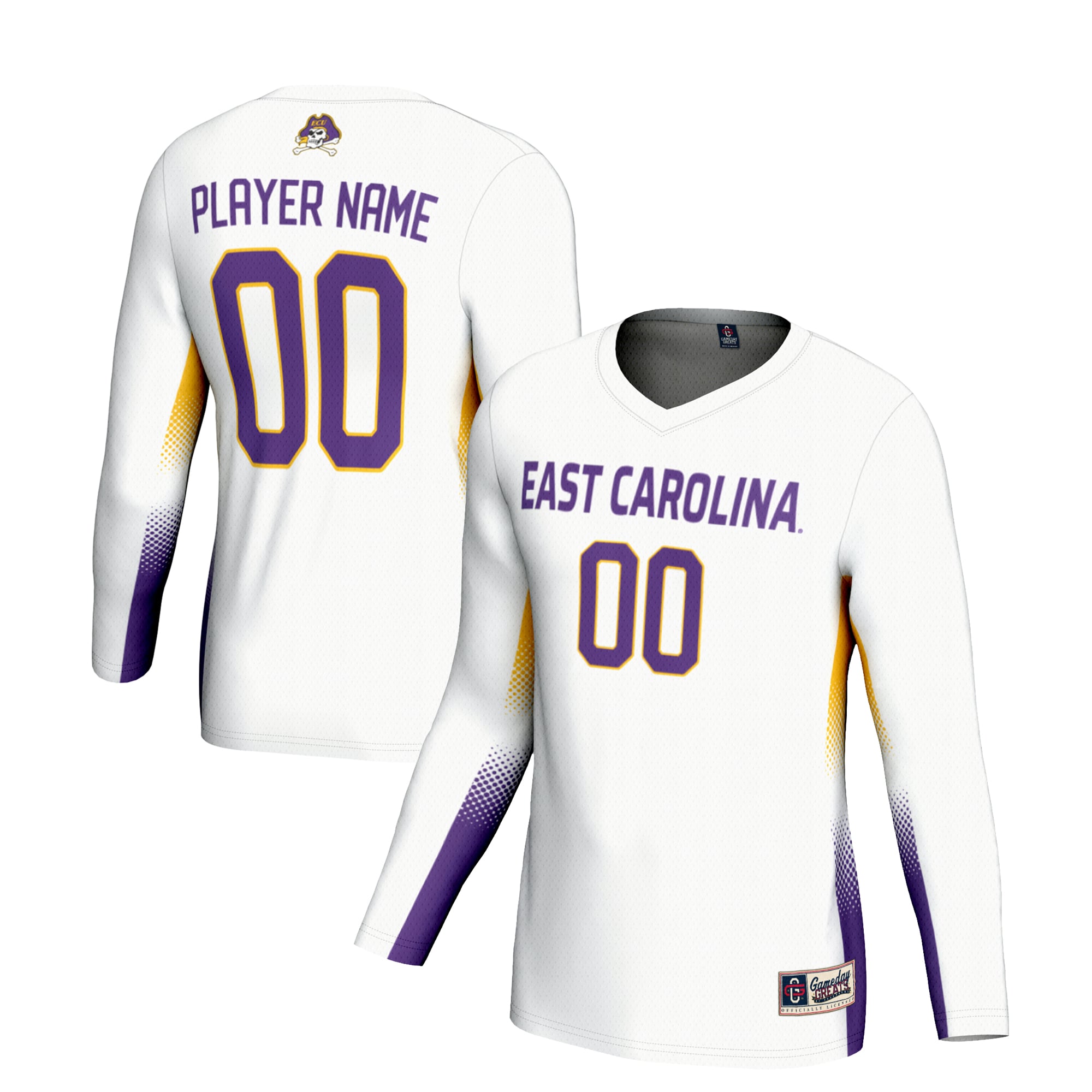 Youth GameDay Greats  White ECU Pirates NIL Lightweight Volleyball Jersey