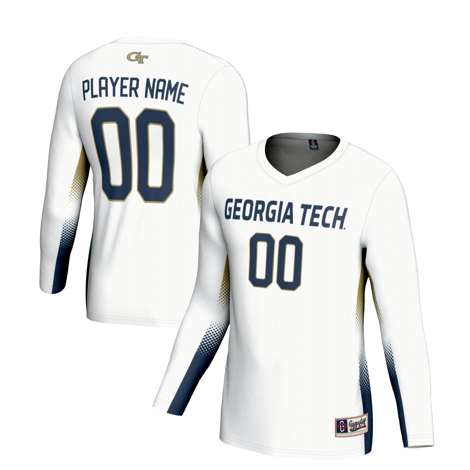 Youth GameDay Greats  White Georgia Tech Yellow Jackets NIL Lightweight Volleyball Jersey