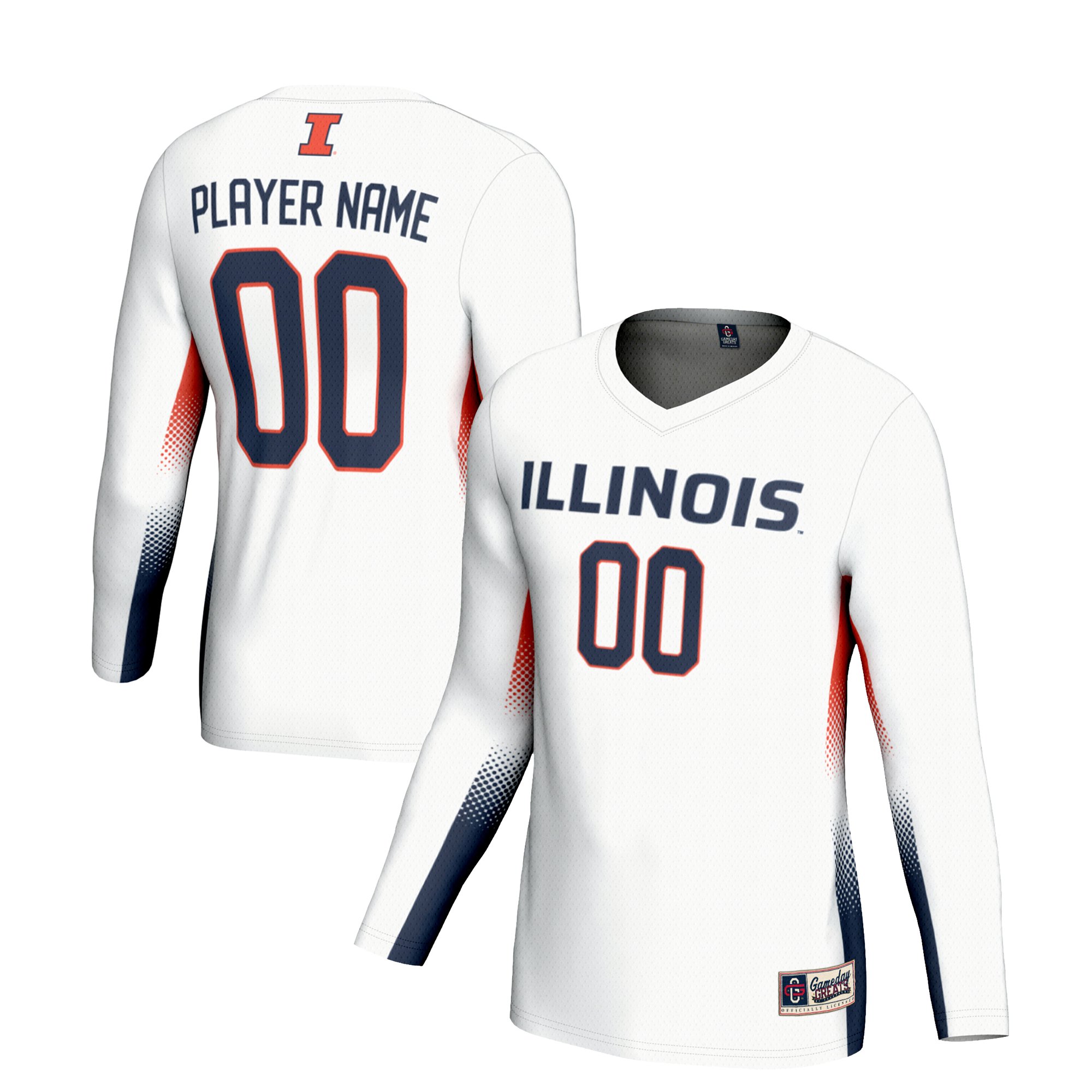 Youth GameDay Greats  White Illinois Fighting Illini NIL Lightweight Volleyball Jersey