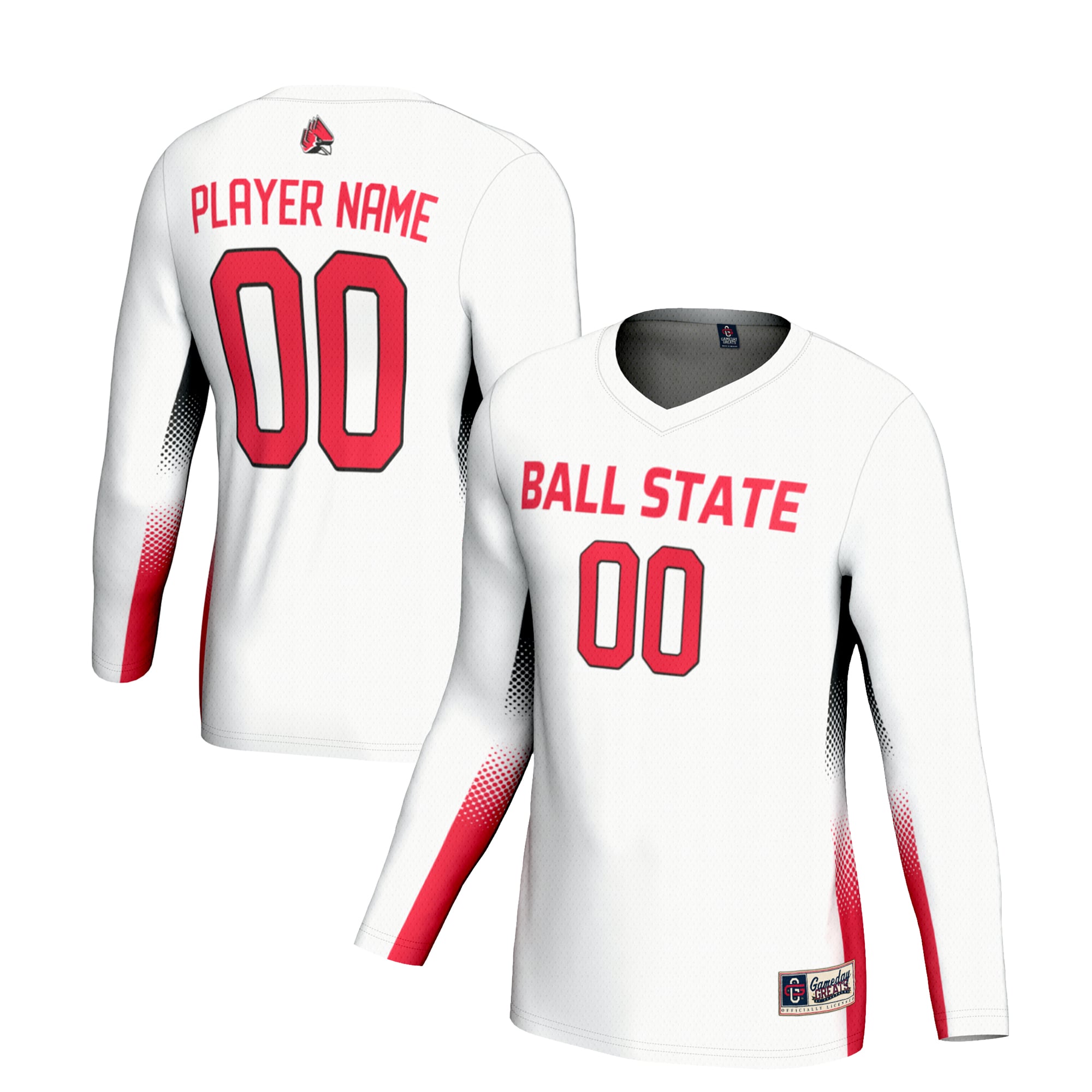 Unisex GameDay Greats  White Ball State Cardinals NIL Lightweight Volleyball Jersey