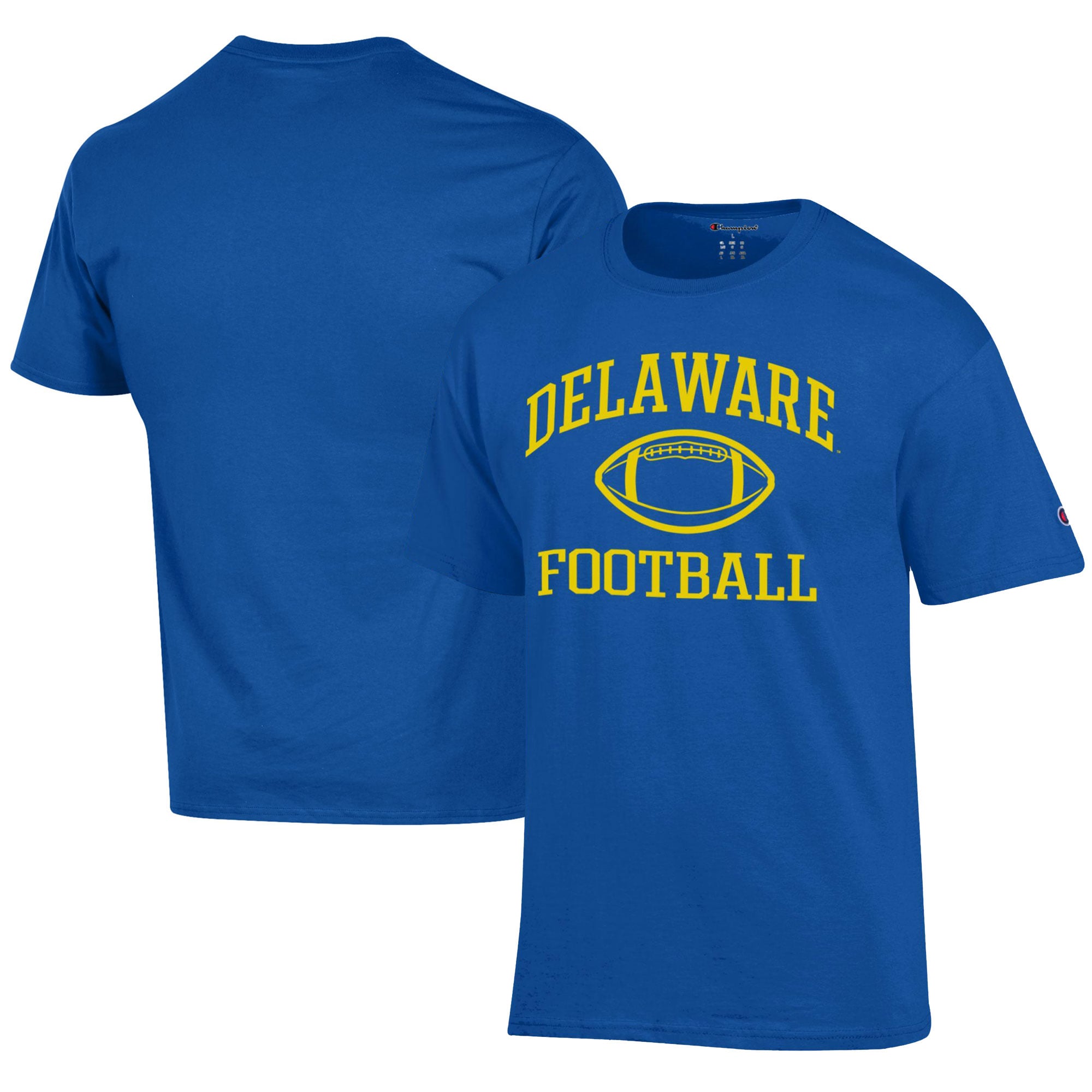 Men's Champion  Royal Delaware Fightin' Blue Hens Football Jersey T-Shirt