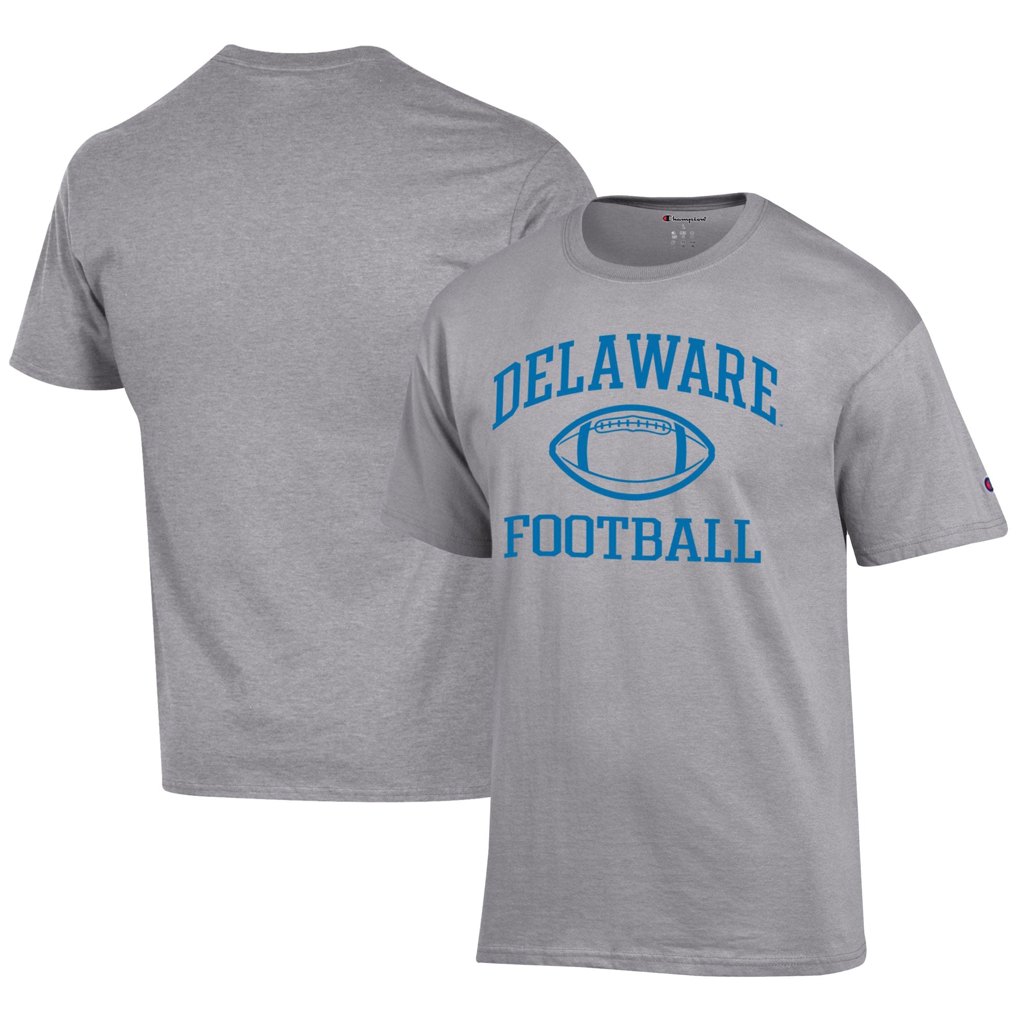 Men's Champion  Gray Delaware Fightin' Blue Hens Football Jersey T-Shirt