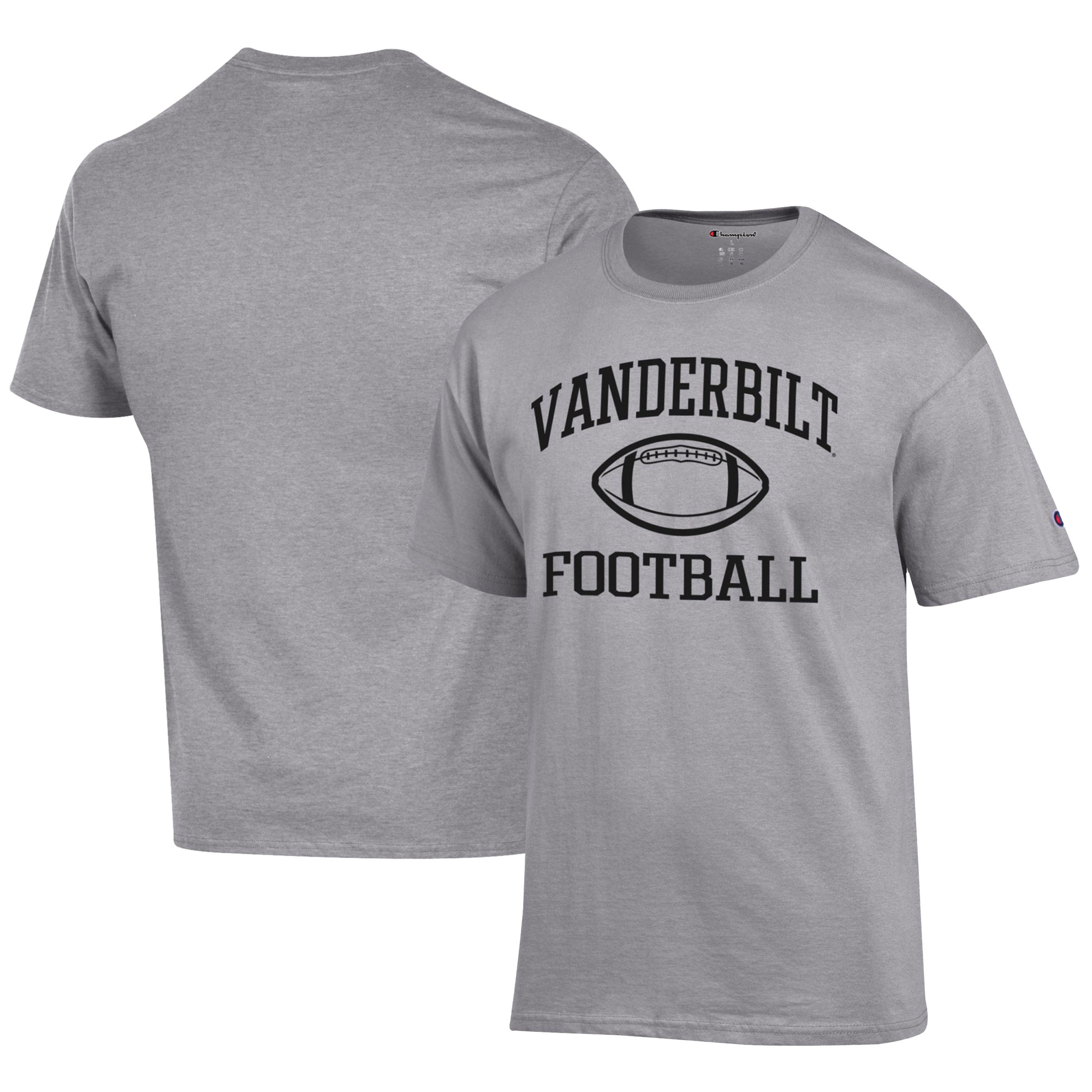 Men's Champion Gray Vanderbilt Commodores Football Jersey T-Shirt